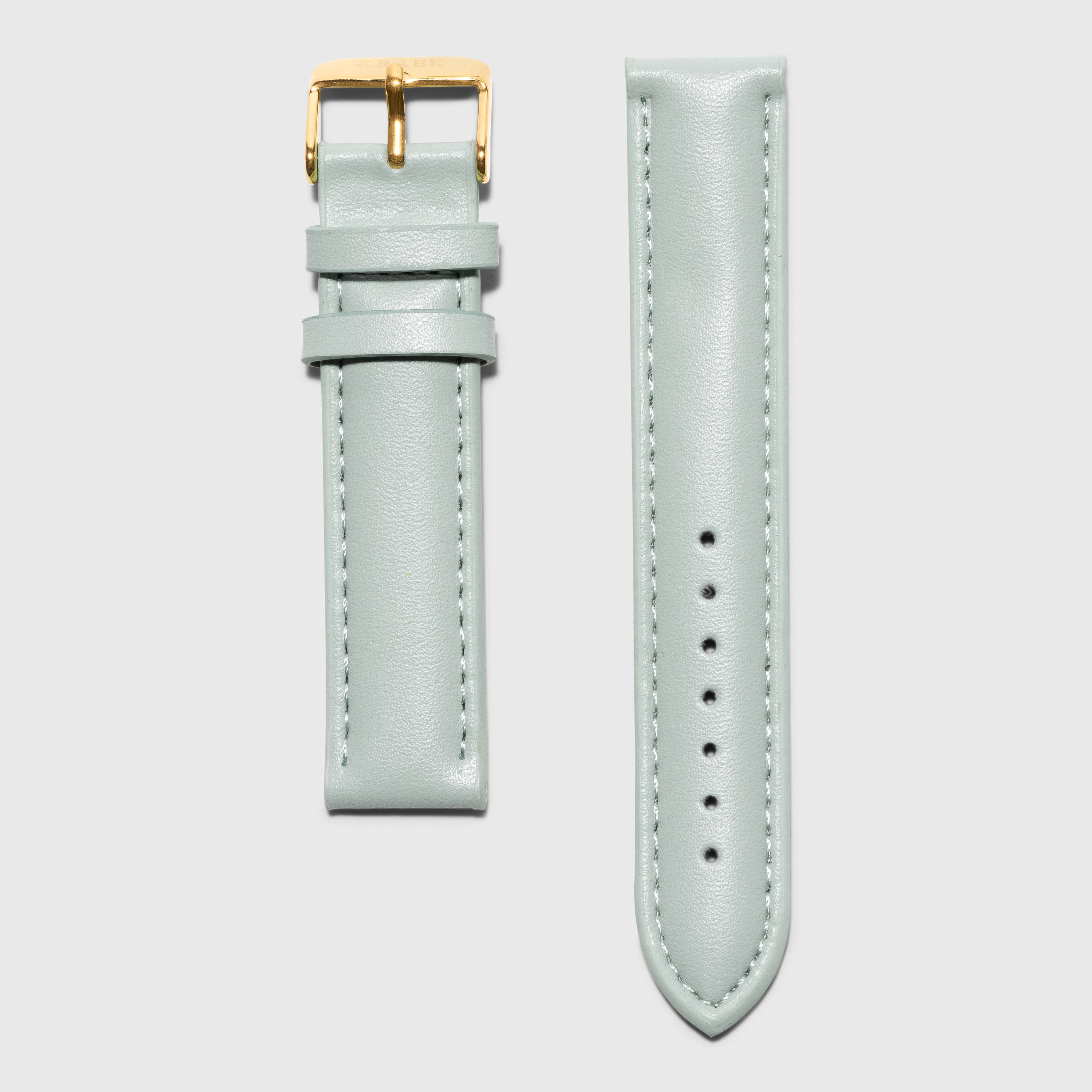 KRAEK Watches - Wholesale Watch Band/Strap - Women's - Mint Leather Strap With Gold Buckle | 18 mm0