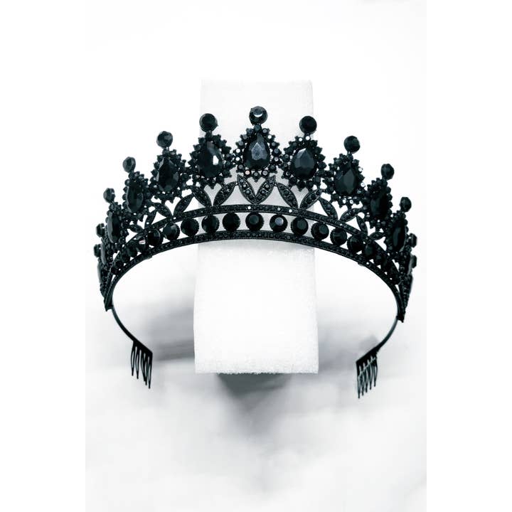 Chicas - Wholesale Tiara - Women's - One Size Fits All Metal Tiara With Jewel Rhinestones HT879-47