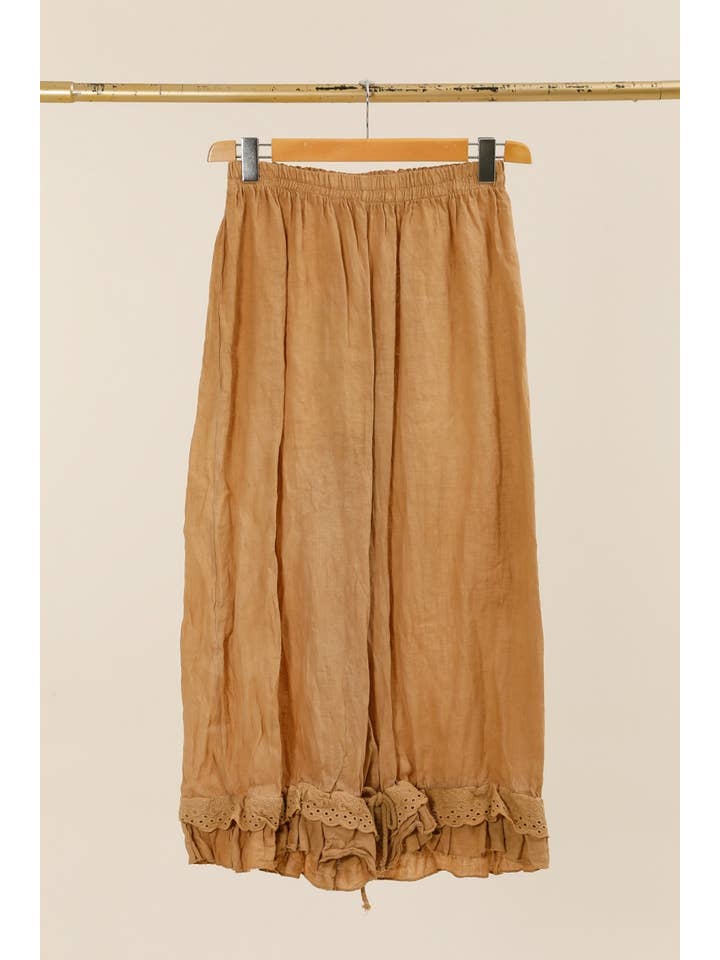 la maison des fibres naturelles - Wholesale Broek - Dames - Elegante broek met opengewerkt borduurwerk 9204 van 100% linnen31