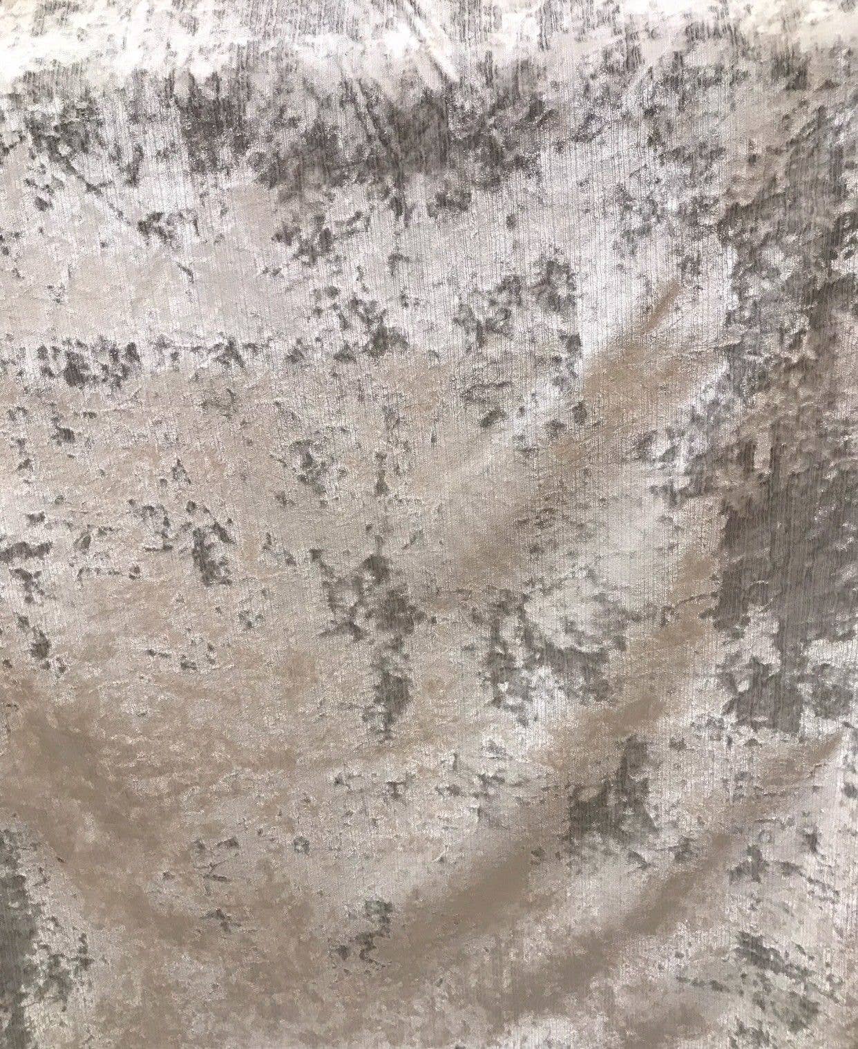 Fancy Styles Fabric - Wholesale Fabric - SWATCH- Designer Italian Crushed Velvet Chenille Upholstery Fabric - Silver Gray10