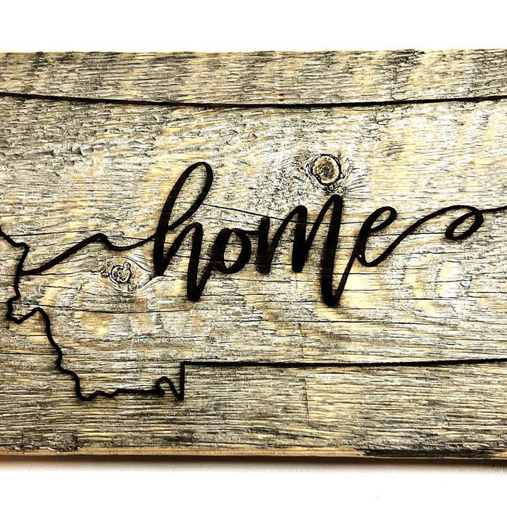 Sign, Montana Home, (contorno) por atacado de Blue Wing Woodcraft