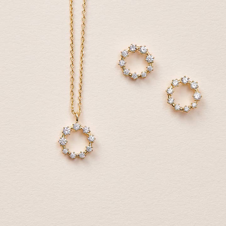 Dareth Colburn Designs - Wholesale Pendant/Charm Necklace - Saylor CZ Circle Pendant Necklace