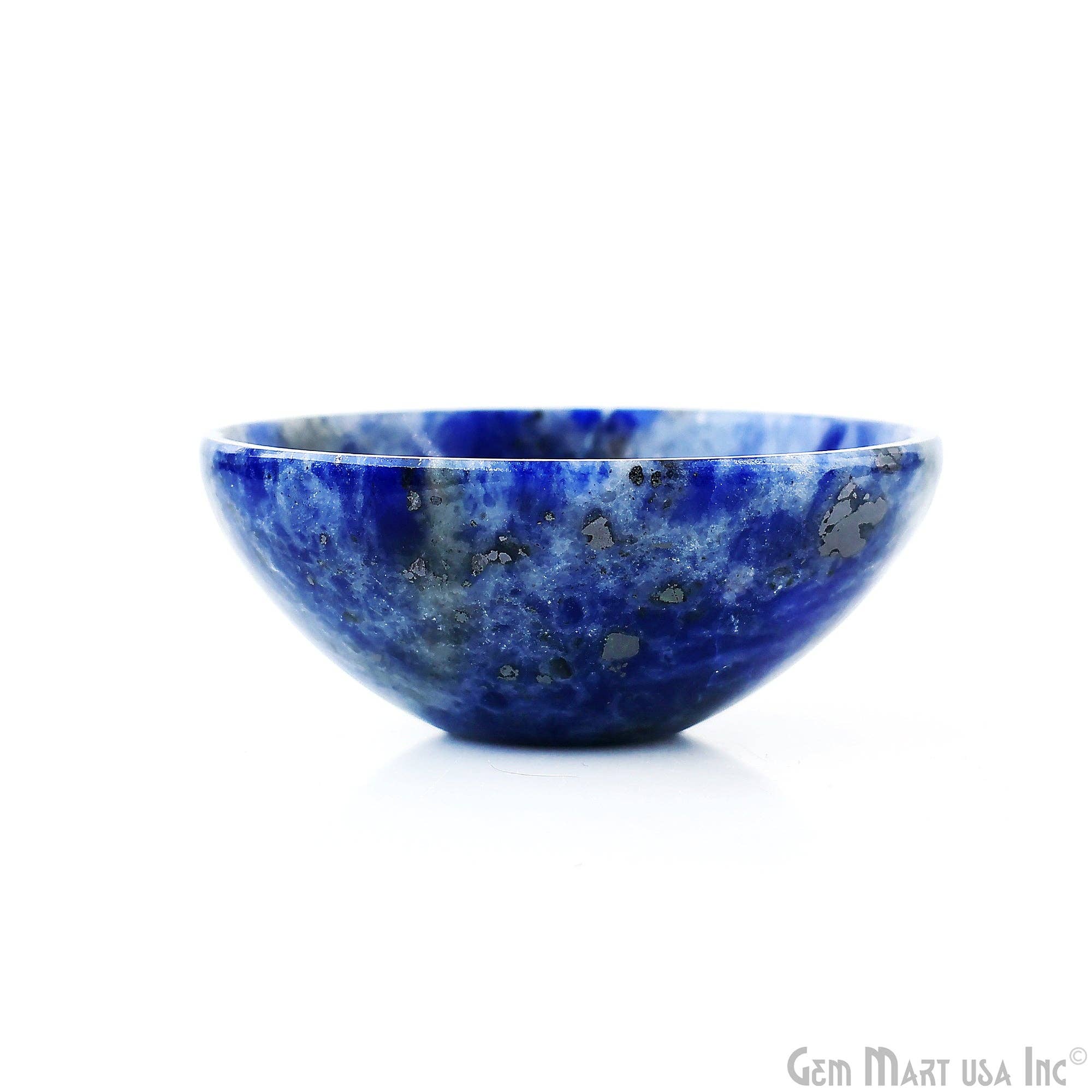 GemMartUSA – wholesale Decorative plate/dish/bowl – Natural Lapis Mini Carved Gemstone Bowl Cup 2 inch3