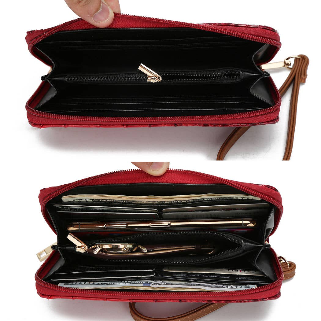 MKF Collection – Großhandel Tragetasche – Damen – MKF Lizza Croco Henkeltasche mit Prägung für Damen von Mia K11