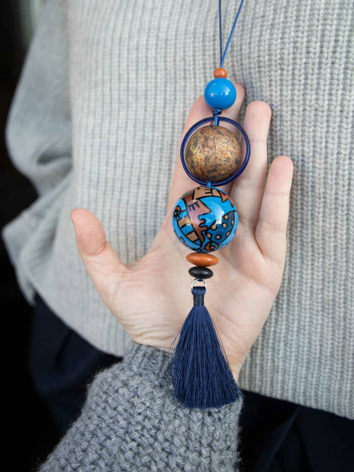 Fantastic Masks Beaded Pendant 3 for wholesale by Gannwood