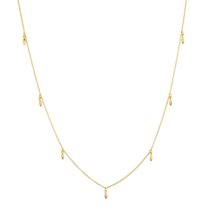 Colar com Pingente de Grão de Arroz em Ouro Amarelo. por atacado de Vurchoo