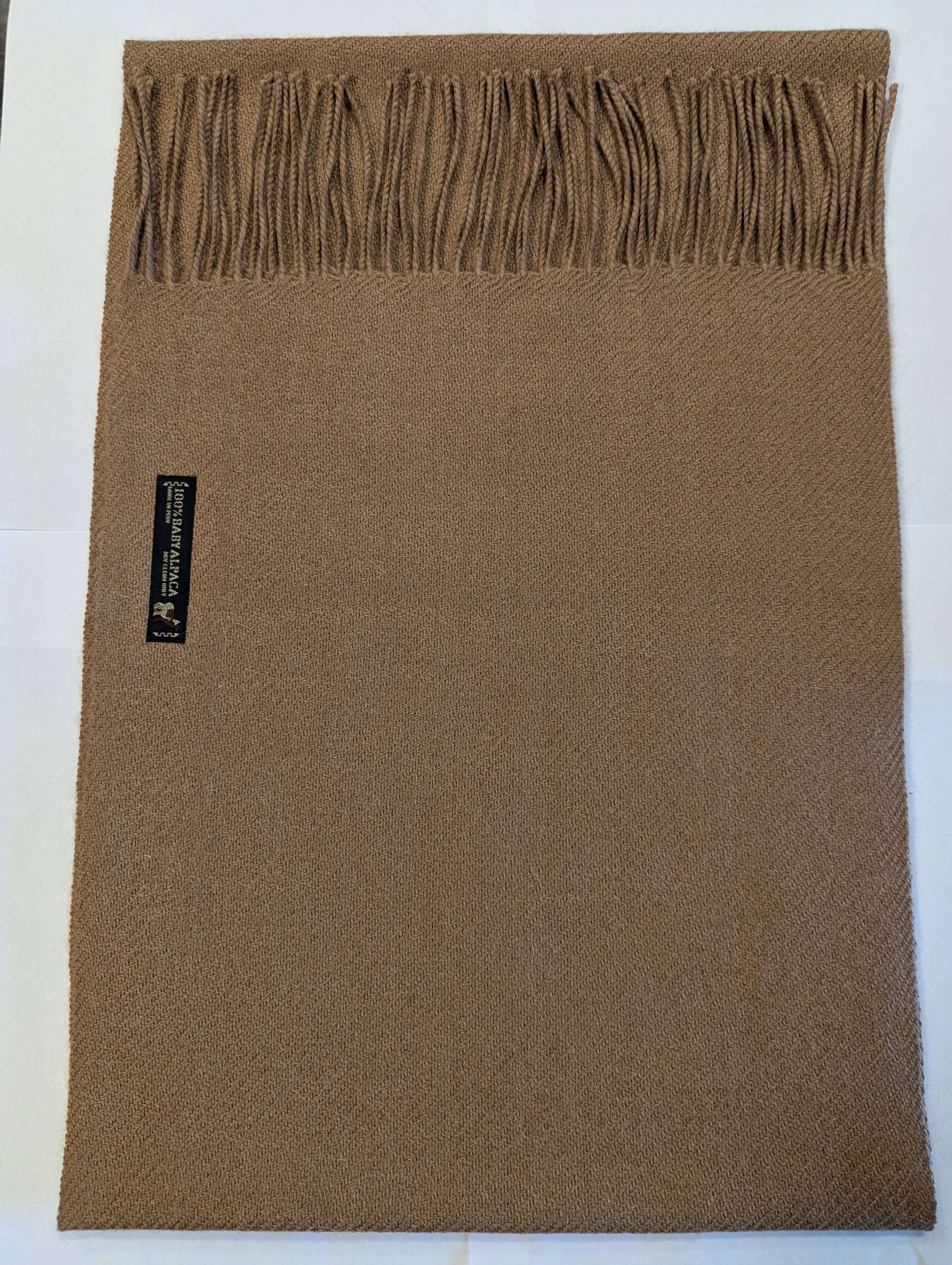 kamel 100% Baby Alpacka Halsduk importerad från Peru (Kamelfärg) för wholesale på Faire9