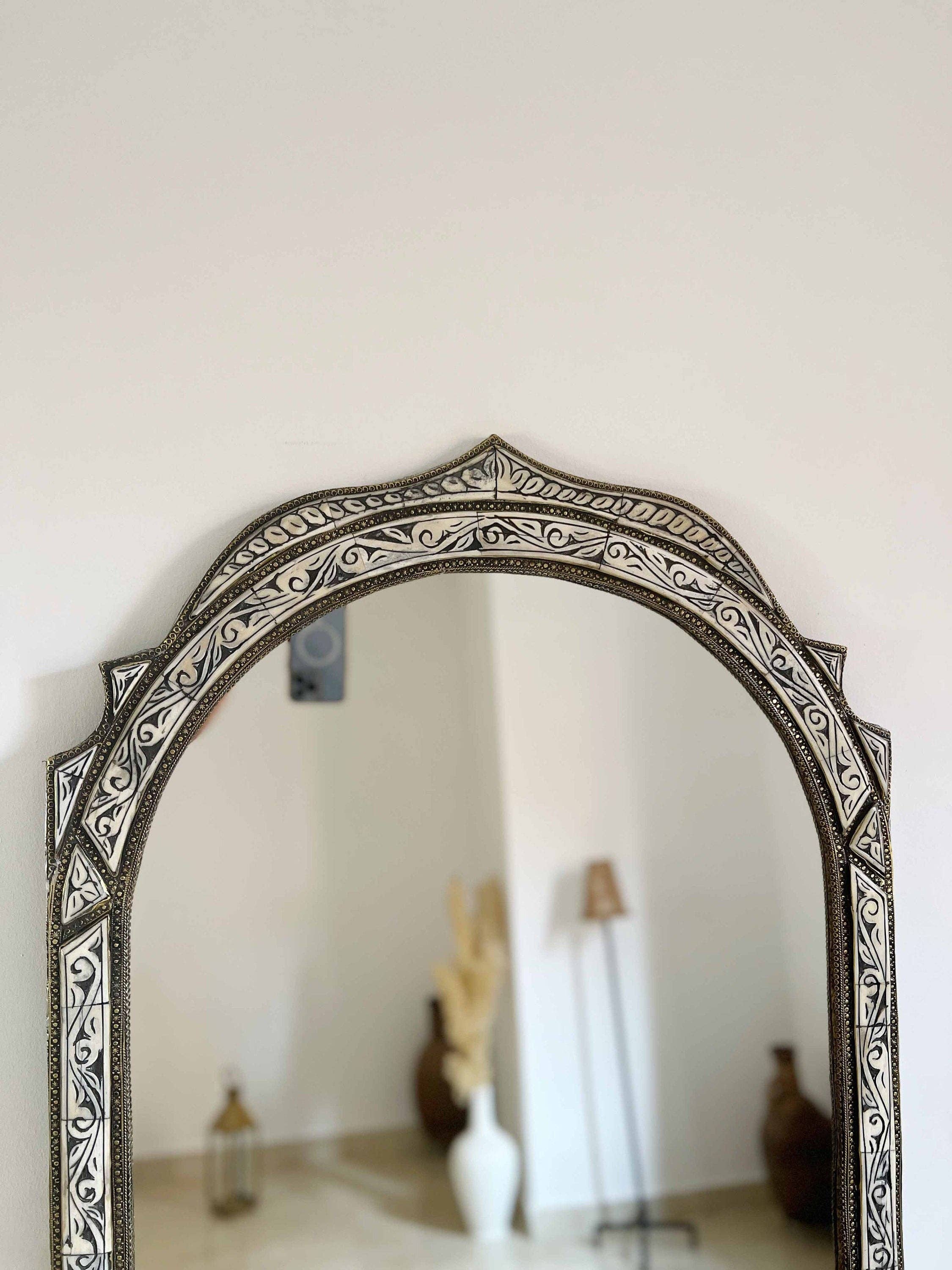 Palmeraies – Engroshandel Vægspejl – Vintage Arch Mirror - Håndlavet Berber Bone Inlay Spejl6
