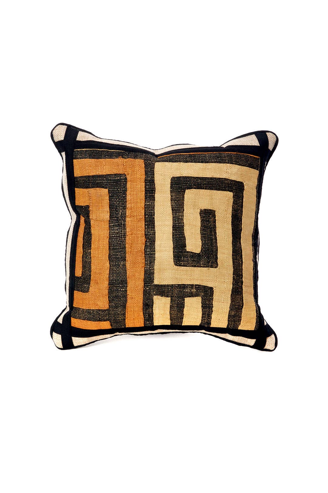 Swahili | AFRICAN MODERN - Wholesale Throw Pillow Cover - 14" Criss-Cross Congo Raffia Pillow Cover0