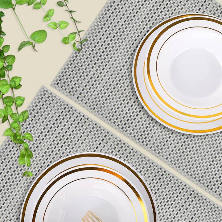 Beige PVC Placemats - Set of 4 and 6 for wholesale on Faire5