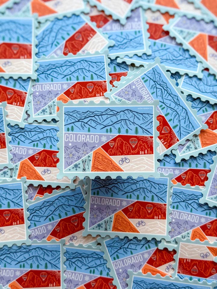 Colorado Stamp Sticker for wholesale by Nadia Design Co
