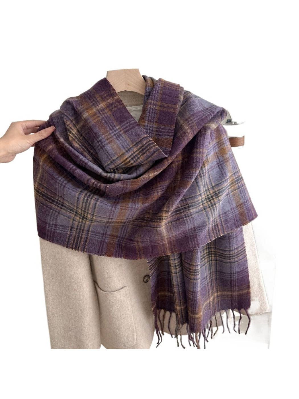 Funkyrel® Atzbranding Limited - Wholesale Sjaal - Dames - Scarvii - Geruite Wintersjaal Sjaal voor Vrouwen4