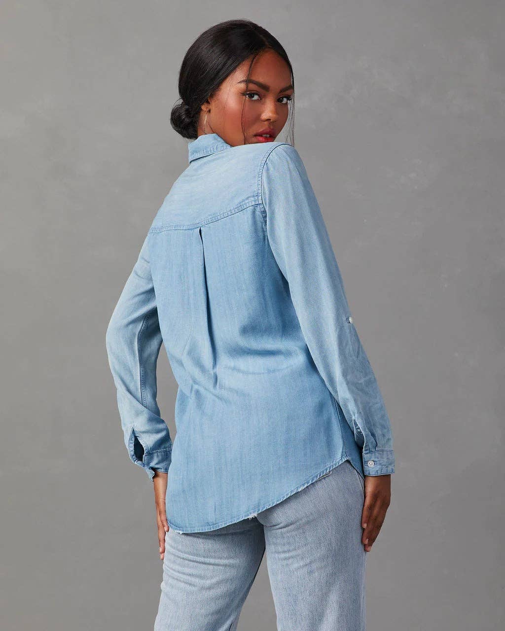 Marayn - Wholesale Button Down Shirt - Women's - Chic 2025 European Fall Casual Denim Shirt Women18