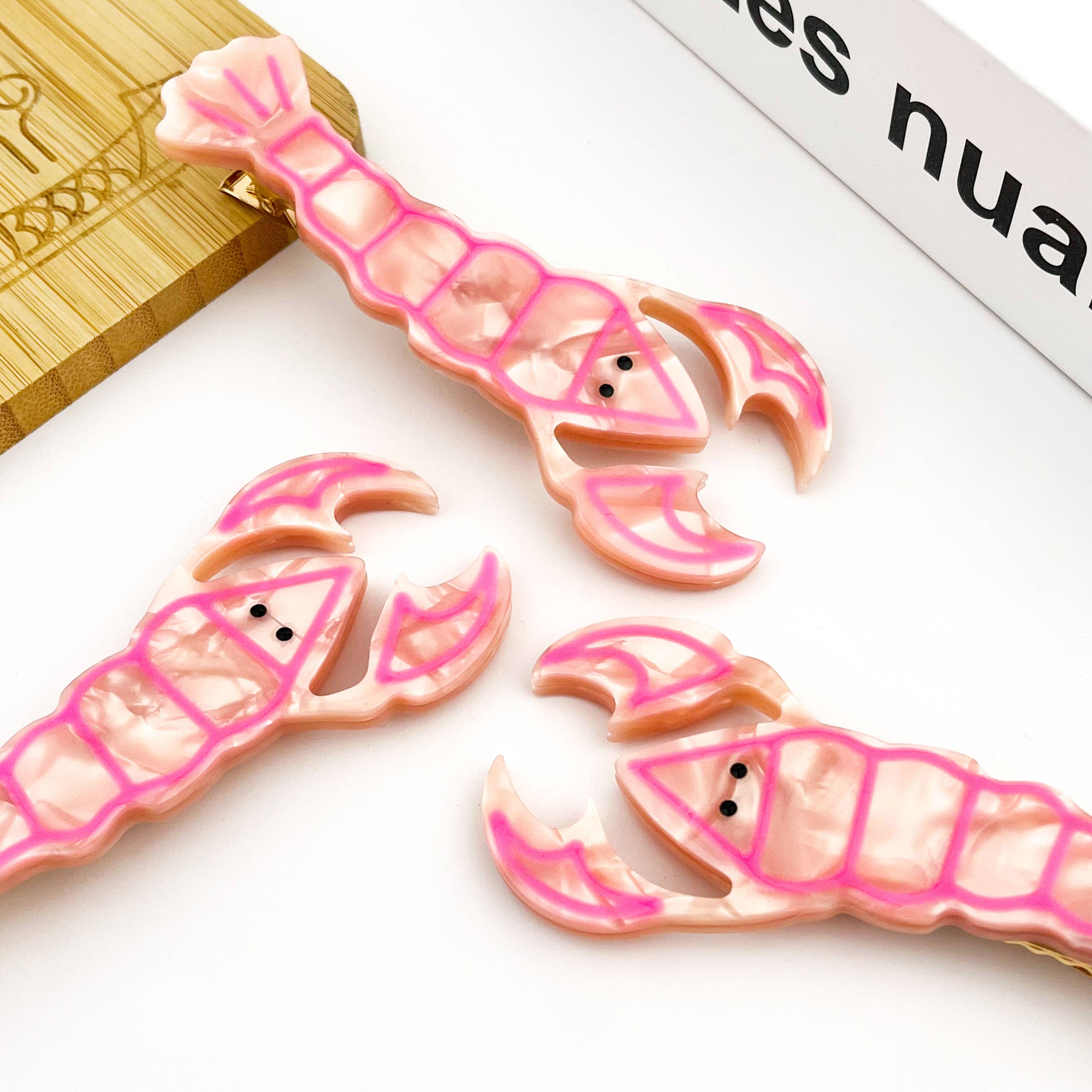 TheDivaSoap - Wholesale Hair Clip - Women's - Chunky Acetate Crawfish Hair Clip, Lobster Side Clip5