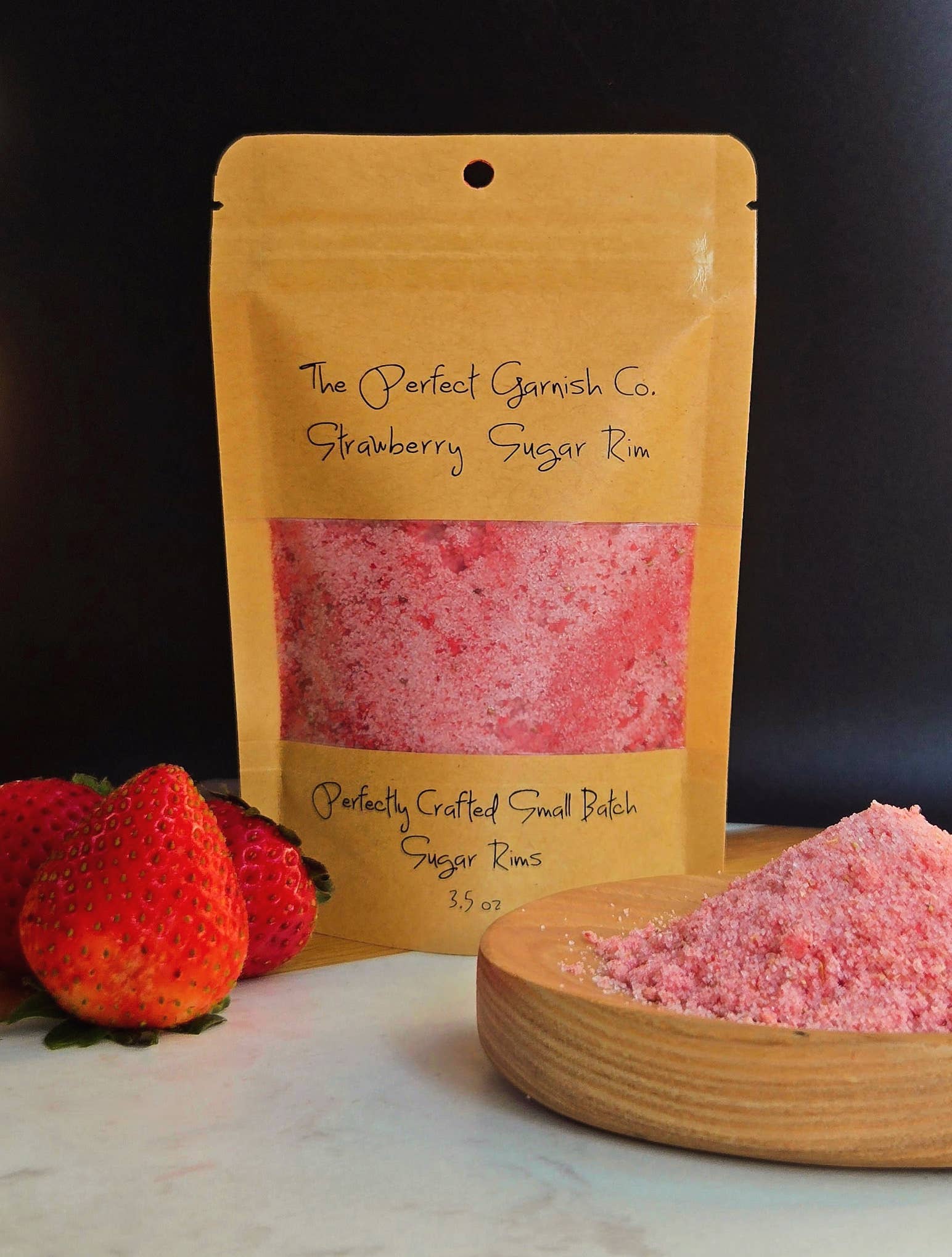 The Perfect Garnish Co. - Wholesale Sugar/Sweetener - Strawberry Sugar Rim By The Perfect Garnish Co.