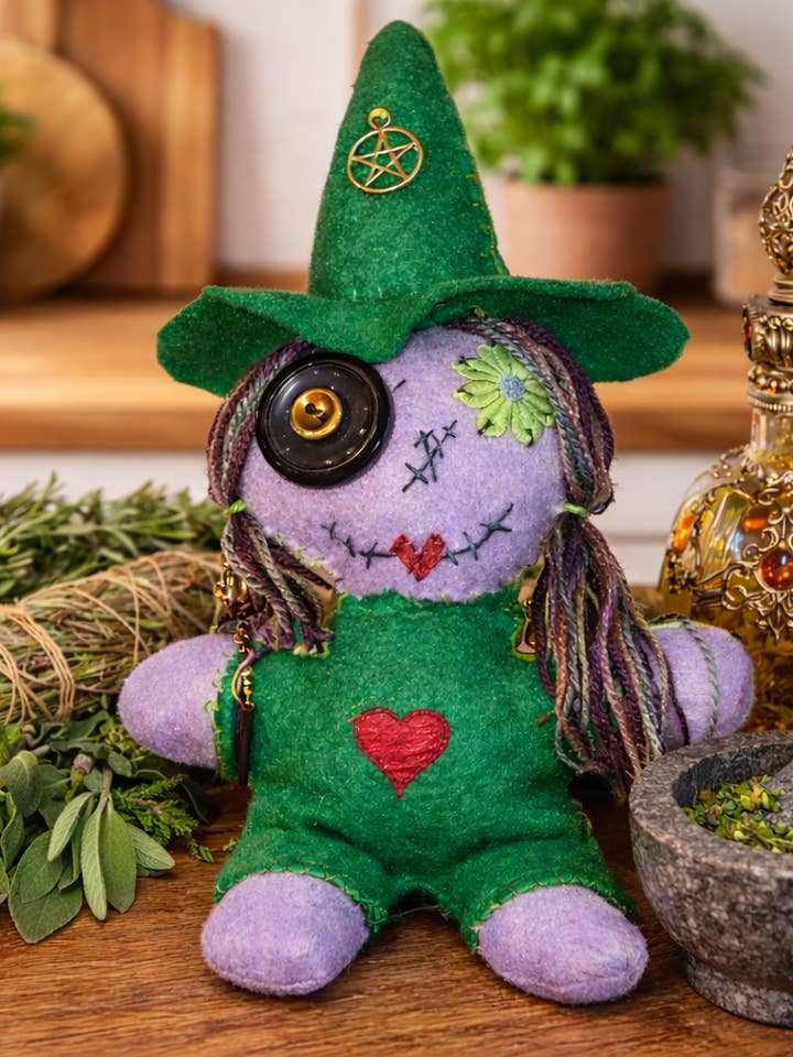 Muñeca Hechicera de Hierbas de Cocina Poppet Mágica Hecha a Mano vudú hoodoo para venta al por mayor de The Clairity Room