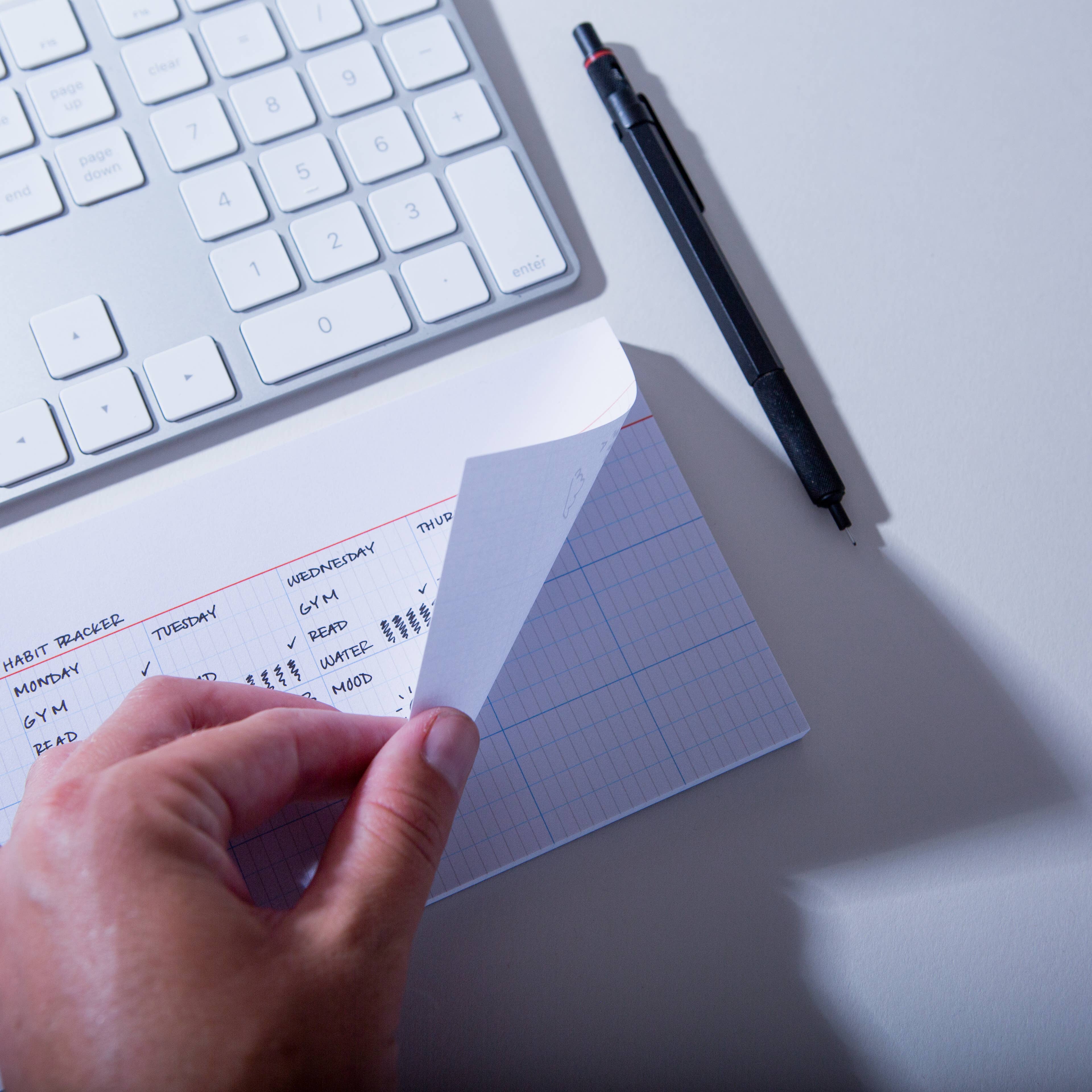Case Study - Wholesale Notepad - Keyboard Grid Notepad – Desk Pad for Daily Tasks & Planning6