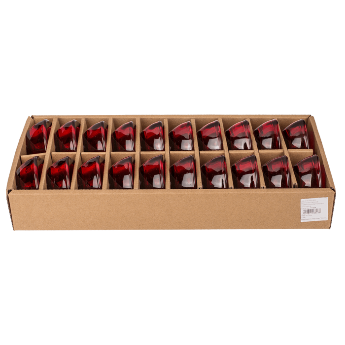 Out of the blue KG - Vendita all'ingrosso Portacandele - Portacandela a tealight in vetro rosso a forma di cuore1