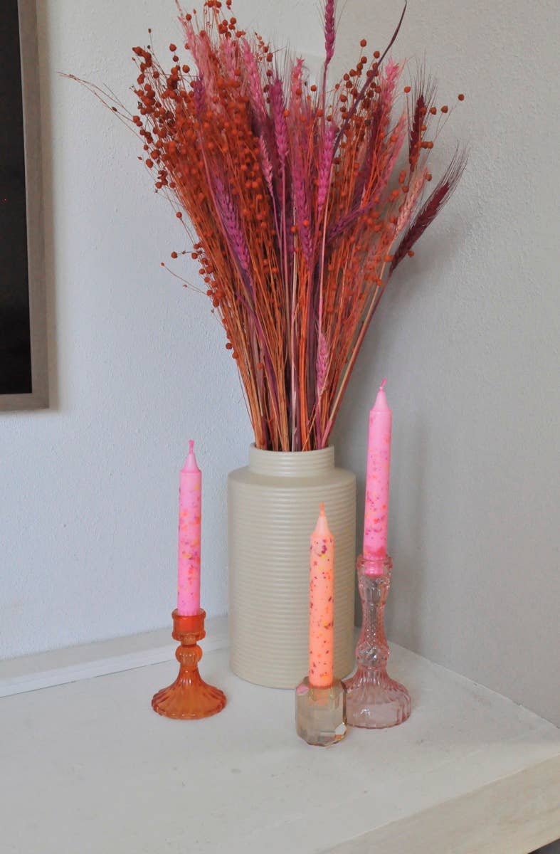 Aifcandles - Venta al por mayor Velas cónicas/candeleros - Trío de Velas de Cena con Confeti1