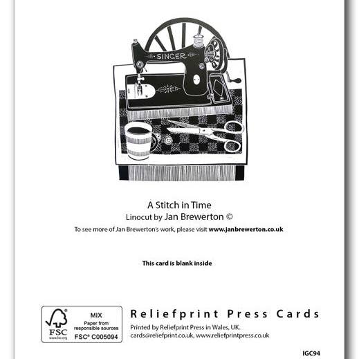 Cardiau Nico Cards - Wholesale Everyday Greeting Card - IGC094 A Stitch in Time - Jan Brewerton