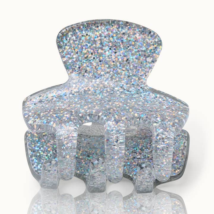 Haarklammer Klein Silver Glitter for wholesale by by Vivi.