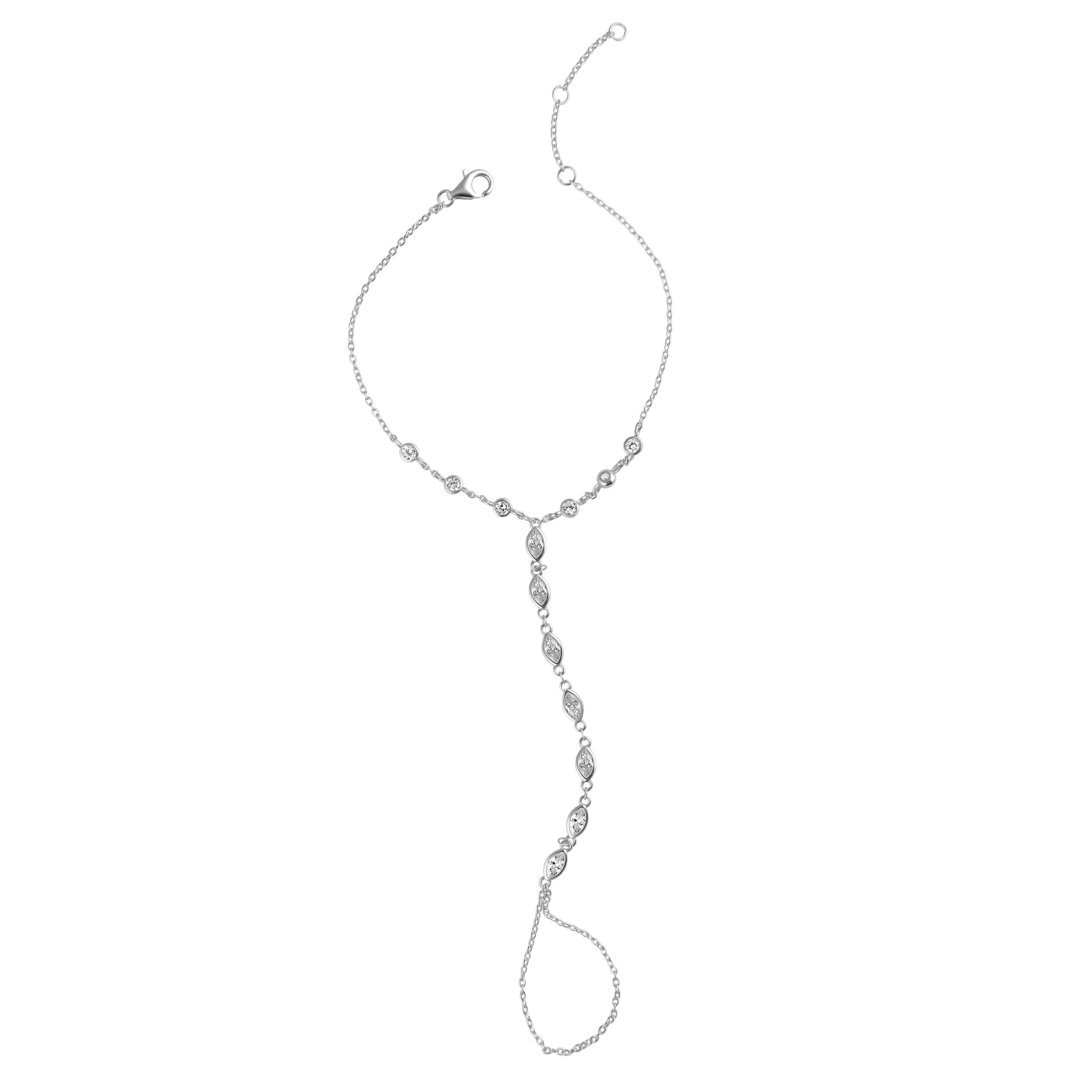 Sahira Jewelry Design - Venta al por mayor Pulseras de cadenas y eslabones - Pulsera de Cadena de Mano Anastasia1