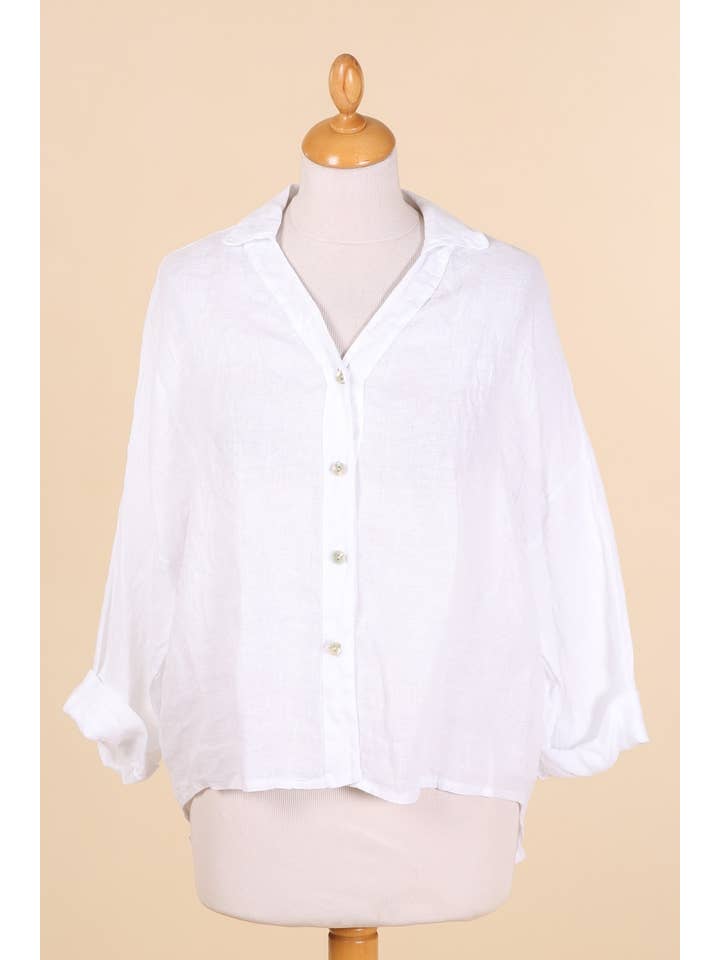 la maison des fibres naturelles - Wholesale Buttoned-down shirt β Women's - linen shirt 62098410