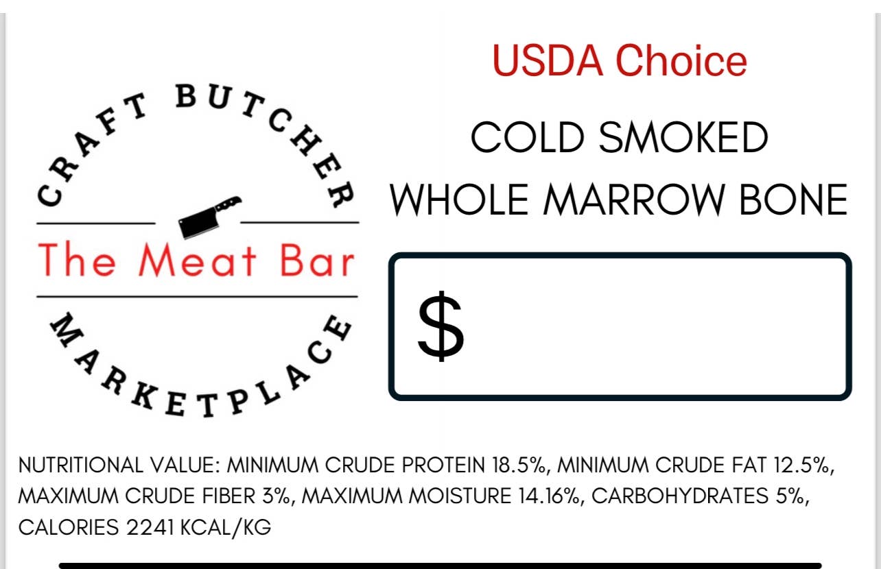 The Meat Bar Marketplace - Wholesale Pet Treats - Dog - cold smoked marrow bones4