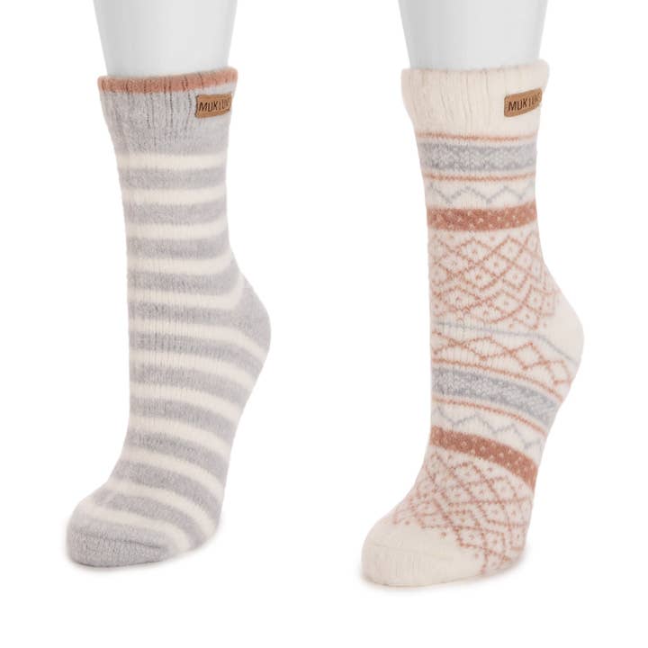 MUK LUKS Women's Sweater Socks 2 Pair Pack for wholesale by Muk Luks