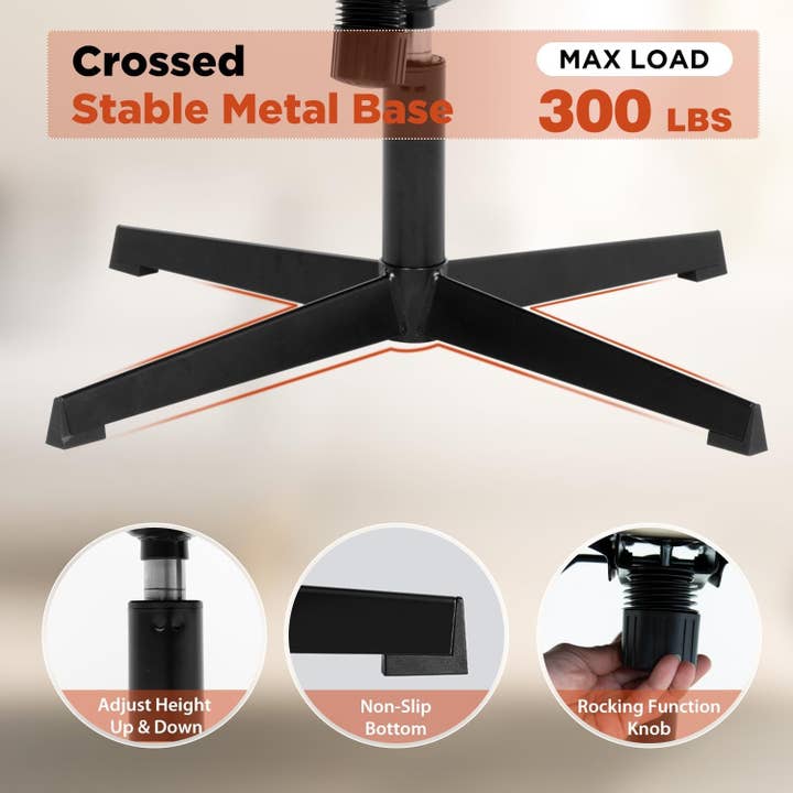 Criss Cross Armless Office Chair Beige Height Adjustable for wholesale on Faire5