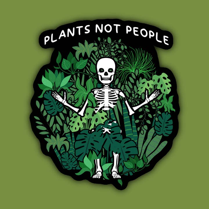 Växter Inte Människor Klistermärke för wholesale av Indigo Maiden