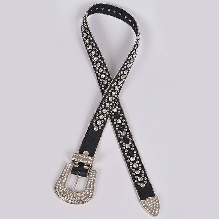 3AM BY H&D ACCESSORIES - Wholesale Belt - Women's - Studded Rhinestone Belt