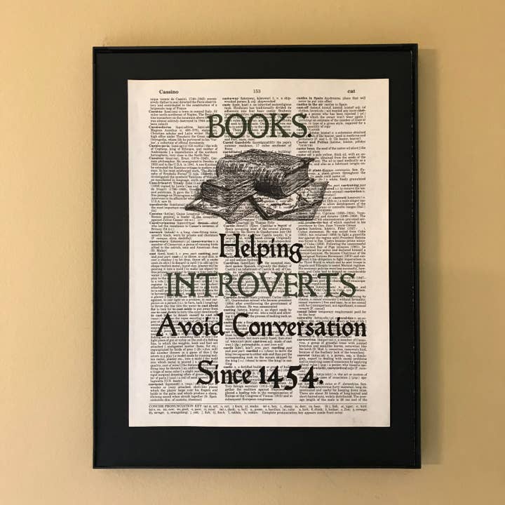 Bookish Birds - Wholesale Art Print - Books Introverts | Dictionary Print | Vintage Book Art1