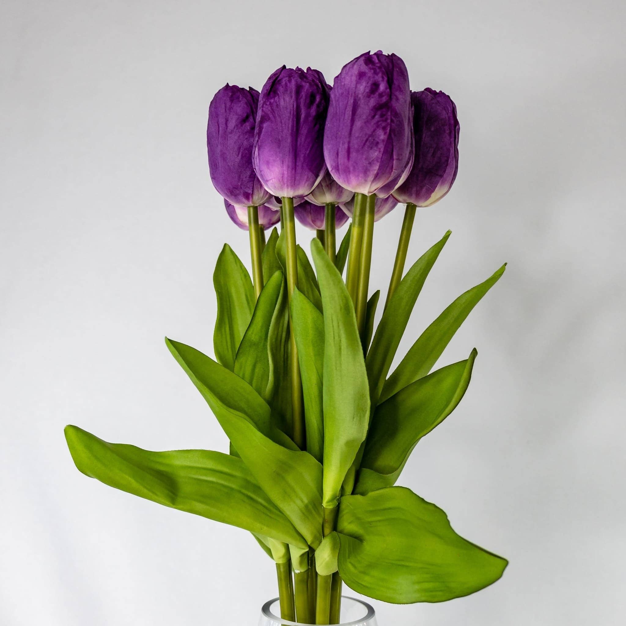 Realistic Artificial Flowers - Venta al por mayor Flores artificiales - Tulipán morado Real Touch, flores artificiales realistas0