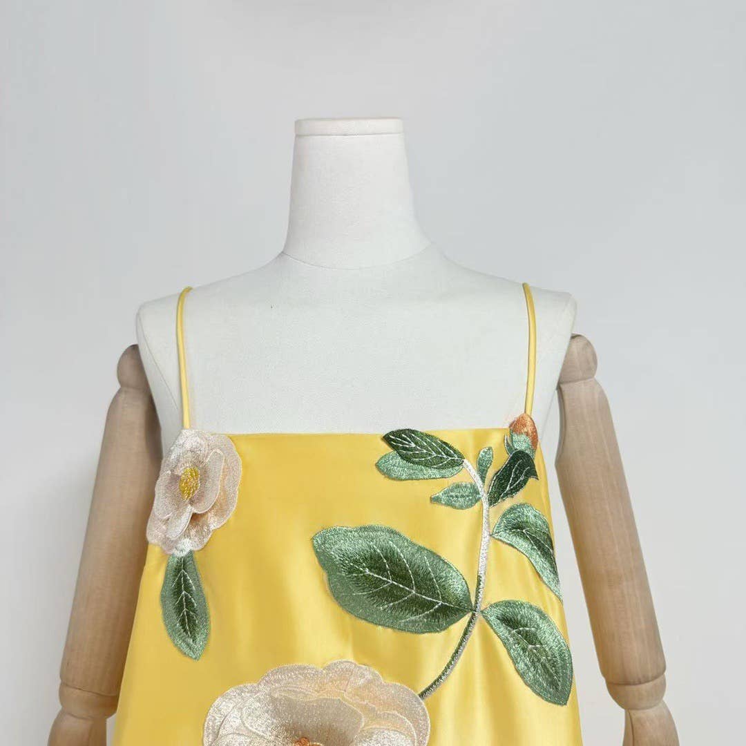 Productseeker - Wholesale Dress - Women's - DR685Y 3D Embroidered Backless Suspender Dress in Soft Pink5