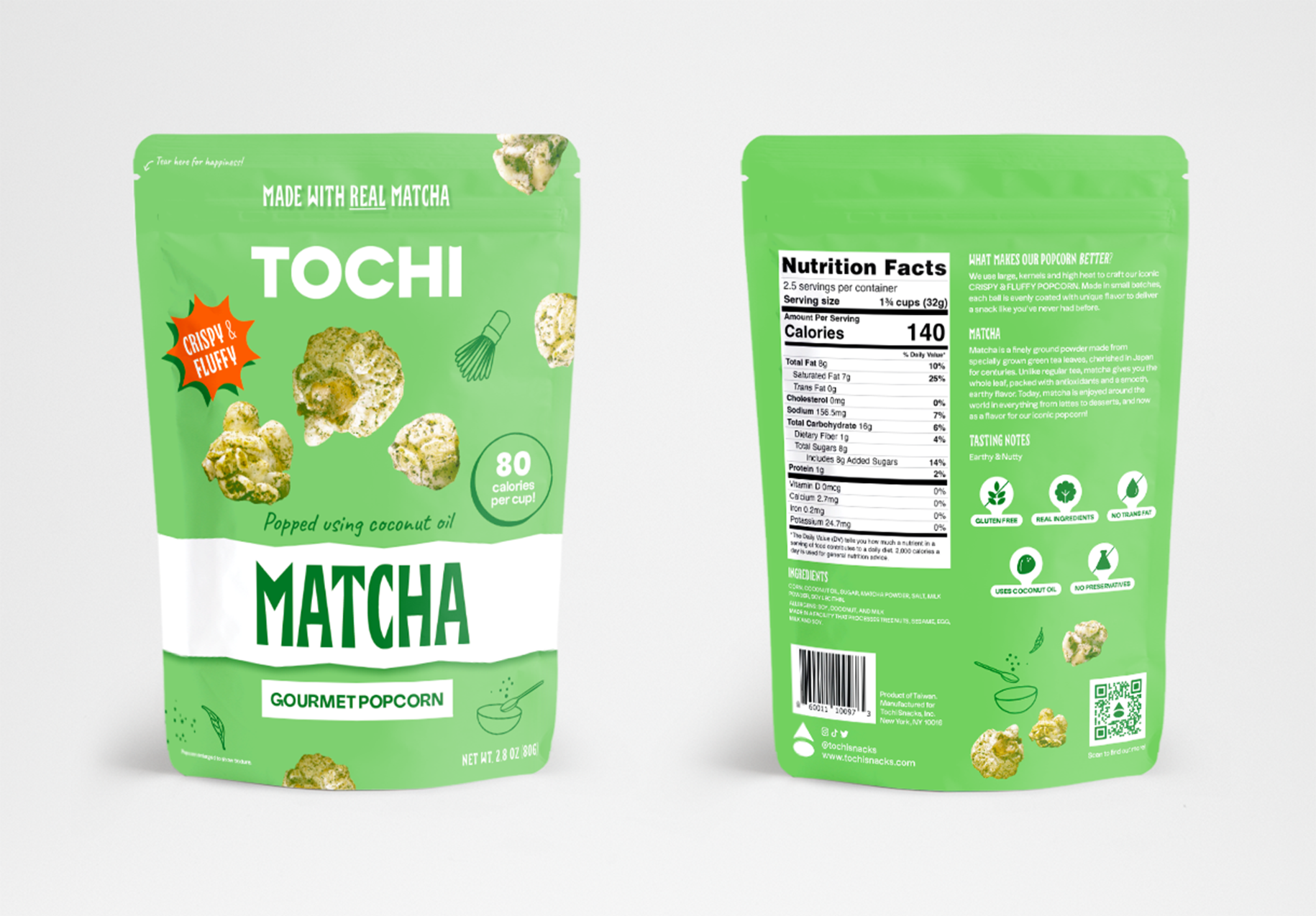 Tochi Snacks - Wholesale Popcorn - *NEW* Matcha Popcorn1