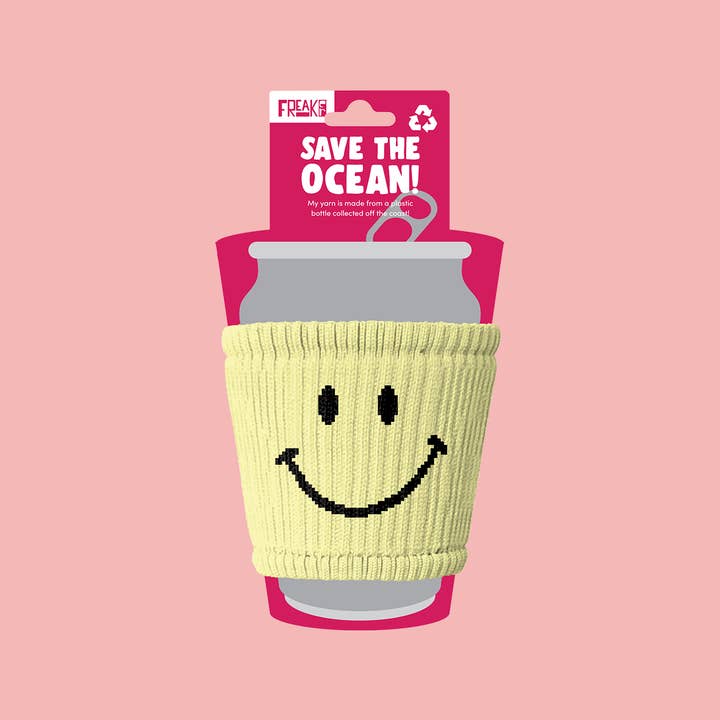 Freaker USA - Wholesale Drink Huggers & Koozies - Smiley Face SLIPPY | Pint Glass, Coffee Sleeve & Can Koozie