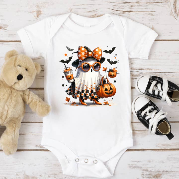 Barboteuse Bébé Halloween Boo-Jee Cadeau Bébé pour la vente par Mama and Littles Apparel