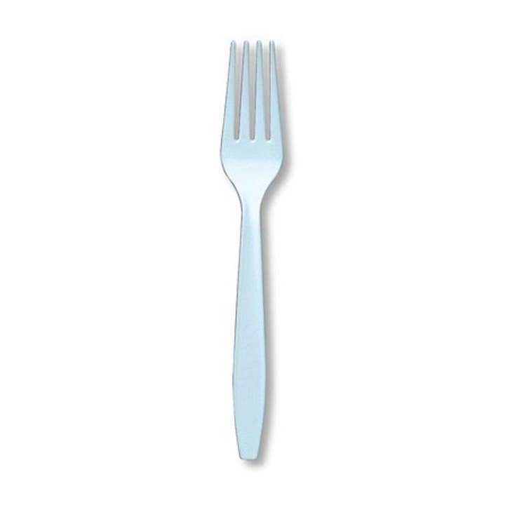 Fourchettes en plastique de qualité supérieure bleu pastel, caisse de 288 pour la vente par KT Supply