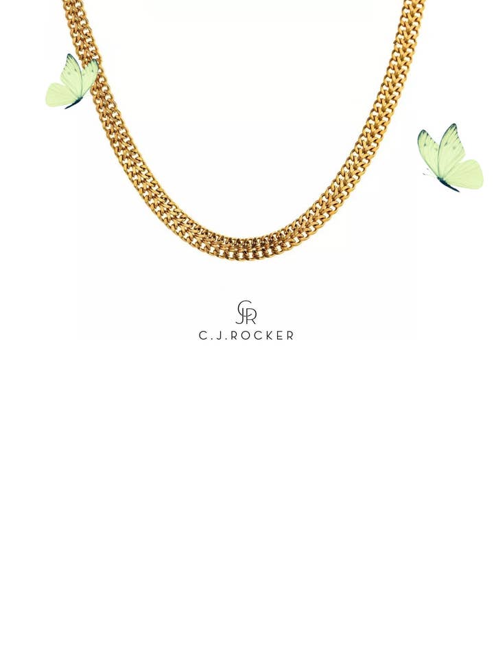 Dobbelt Link Mesh kæde halskæde | Guld eller sølv for engroshandel hos C.J.ROCKER