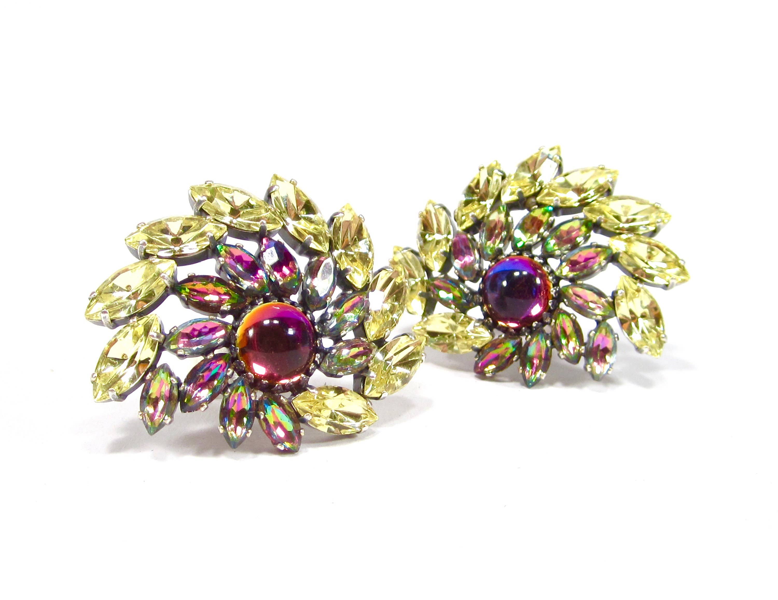 SoHo Schmuckmanufaktur - Wholesale Clip-On Earrings - Unique Rhinestone Clip-On Earrings Supernova