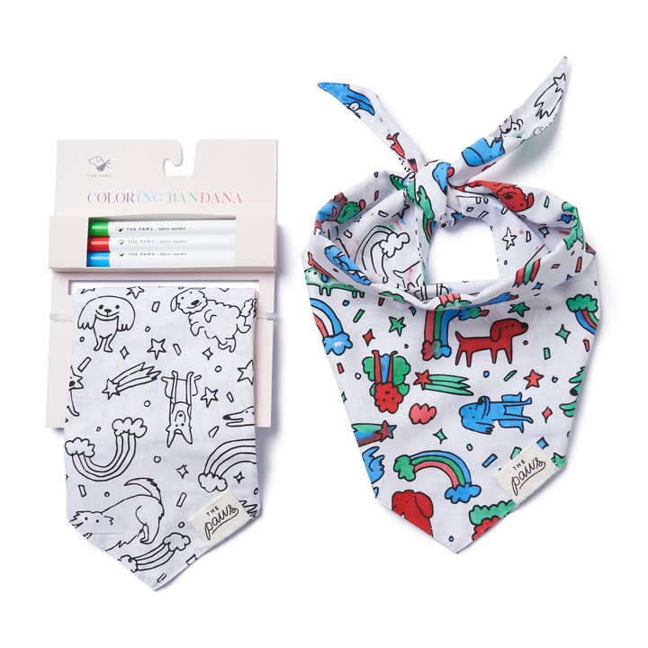 The Paws - Wholesale Pet Bandana - Dog - Coloring Bandana for Kids and AdultsÂ