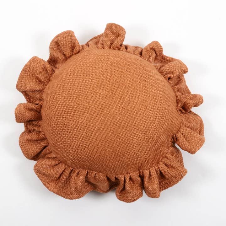 Co.House Designs - Wholesale Lumbar Pillow - Luxe Linen Ruffle Pillow4