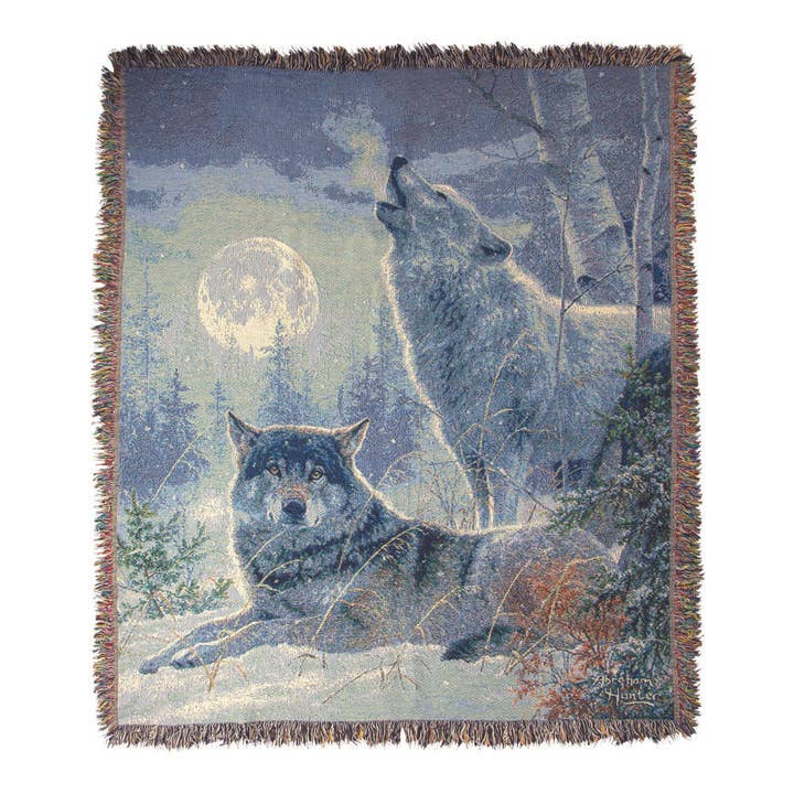 Winter Moonrise 50X60 Tap Throw Ab2 for wholesale by Manual Woodworkers and Weavers, Inc.