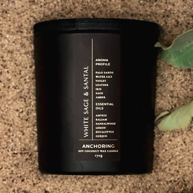 FABLERUNE - Wholesale Jar/Filled Candle - Candle - White Sage & Santal - 170g0