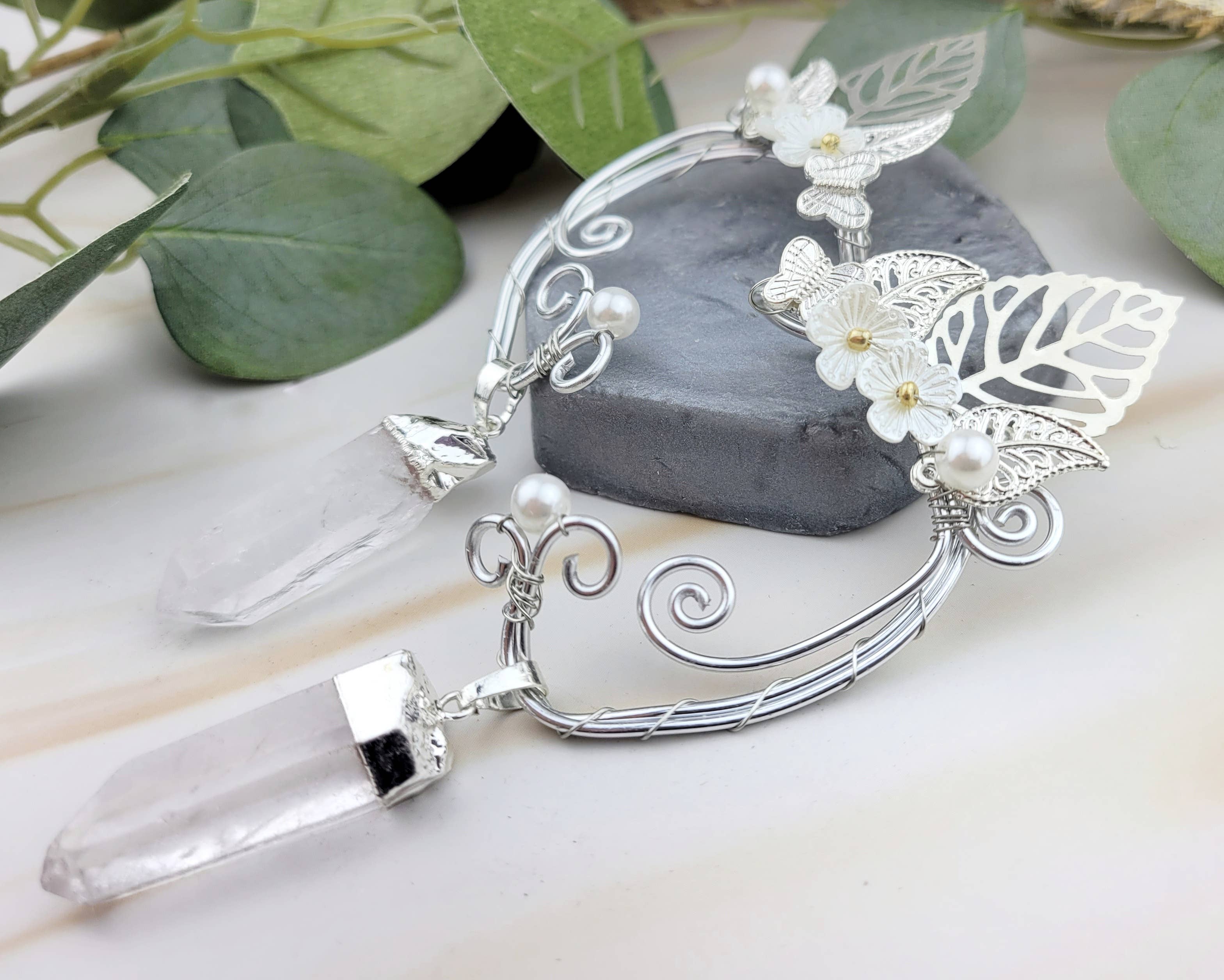 WonderLight Jewelry – Großhandel Ear Cuff/Ohrklemme – Elfenohren mit silbernem Bügel – Fee / Harmonie10