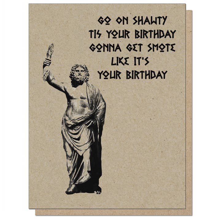 Zeus Birthday for wholesale by Guttersnipe Press Greetings