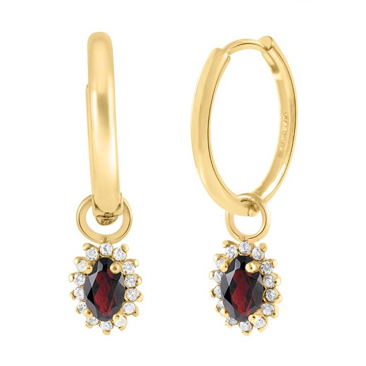 Heirloom Granat Huggies für den Großhandel von eve‘s JEWEL