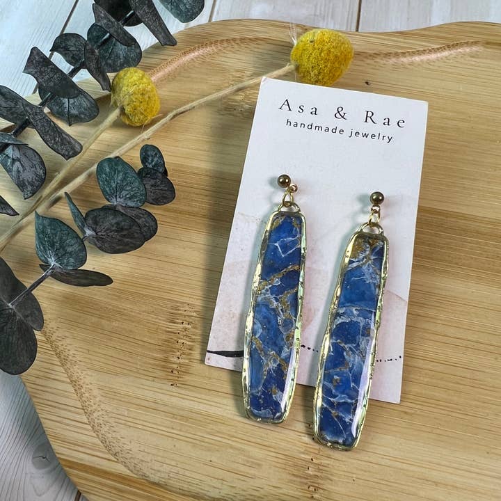 Asa&Rae - Wholesale Dangle Earrings - Oblong Rectangle Dangle