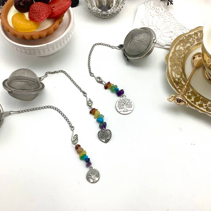 Tea Ball Infuser Assortment spiritual chakra tree of life for wholesale by All Little Cute Things